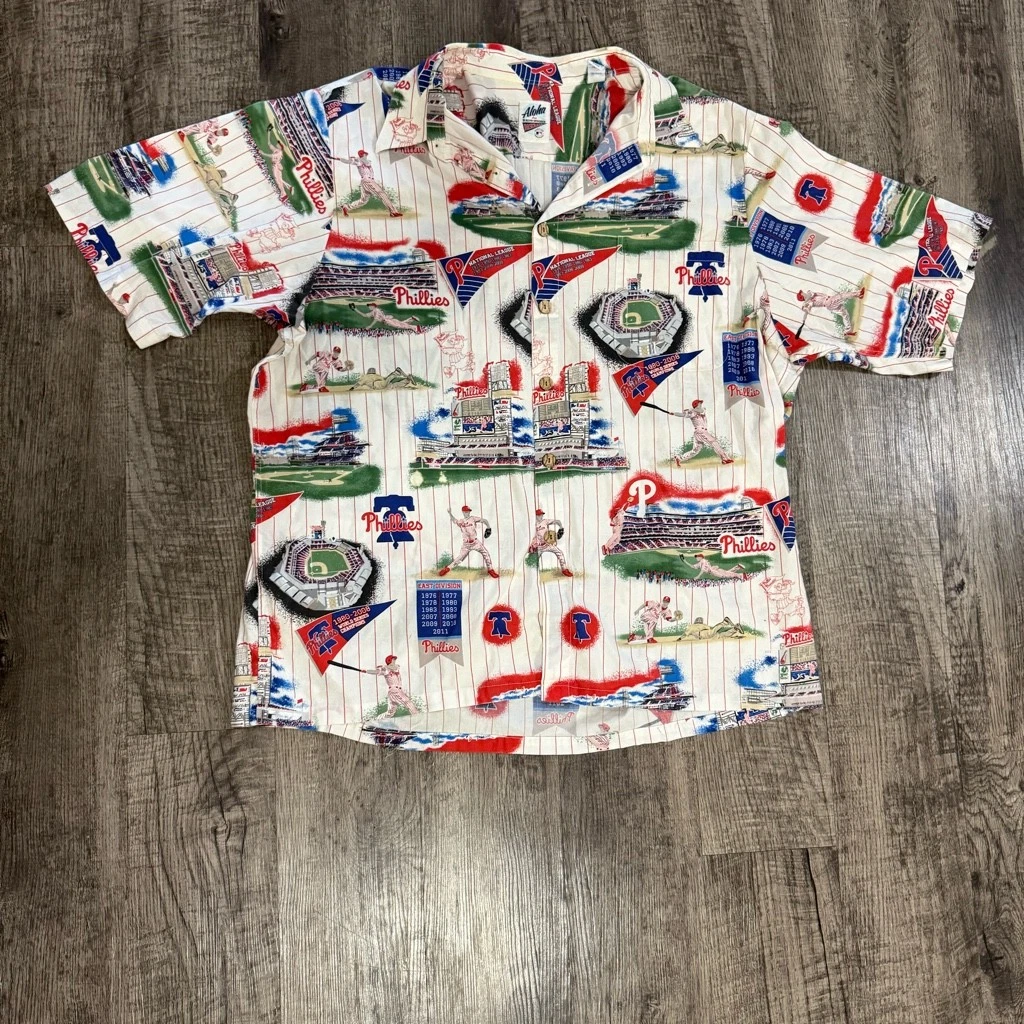 MLB Philadelphia Phillies Shirt Reyn Spooner Hawaiian Baseball size XXL