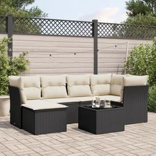 Garden Sofa Set Black
