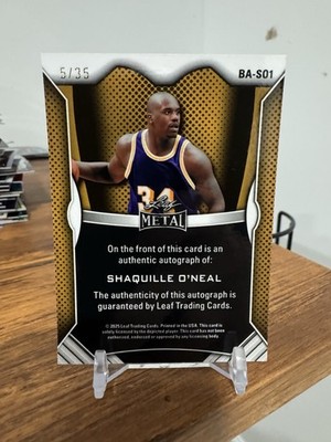 2026 Leaf Metal Baseball Shaquille O'Neal #/35 On Card Hard Signed