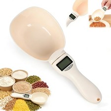 2-in-1 Digital Measuring Spoon Scale 1 800g, High Precision Food Beige