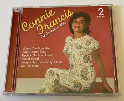 CONNIE FRANCIS 20 Greatest Hits OOP 2-CD SET Who s Sorry Now WHERE THE BOYS ARE