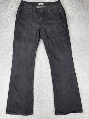 Riders By Lee Jeans Womens 12 Black High Rise Bootcut Stretch Denim Charcoal