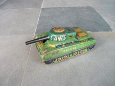 Vintage Fine Litho Friction AWS FA - 1142 Tank Tin Toy, Japan 