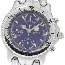 Orologio Uomo Automatico TAG HEUER S/el CG2111-R0 Cronografo Data Quadrante Navy_945932