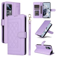 FüR Xiaomi 12T / 12T Pro Leder HandyhüLle Mit Diamant Gitter