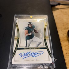 Dallas Goedert 2023 National Treasures Gold Autograph Auto #23/49 Eagles