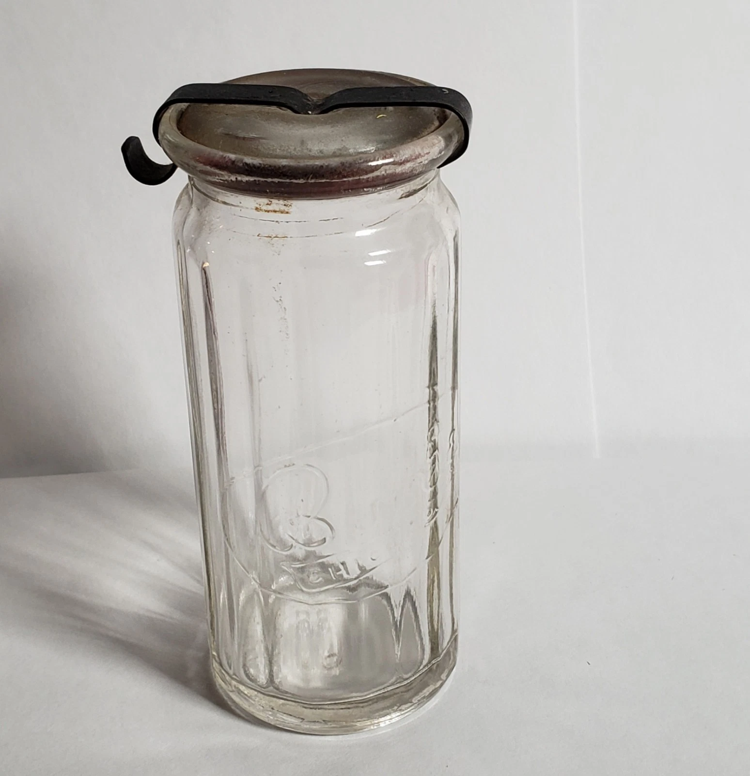 Bunte Chicago Antique Clear Glass Candy Jar