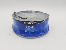 SONY DVD+R Spindle 25 Pack Blank Media Discs 8X 4.7GB 120 Min NEW (Open Box)