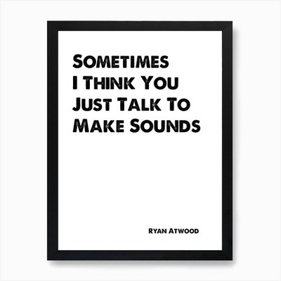 The OC, Ryan Atwood, Quote, Talk Ju Framed Wall Art Poster Canvas Print Picture