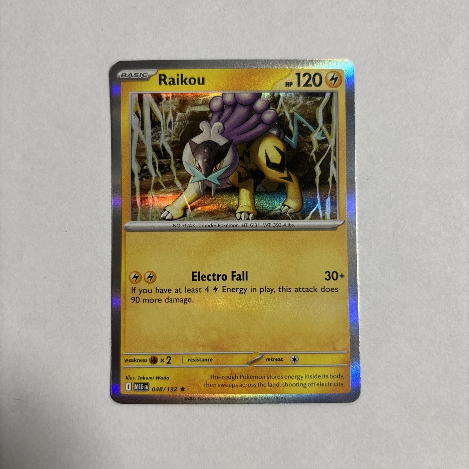 Raikou 048/132 Holo RARE - Pokémon TCG LP card