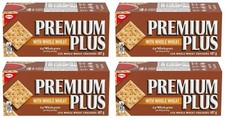Premium Plus Whole Wheat Salted Top Crackers, 481g 4 Pack
