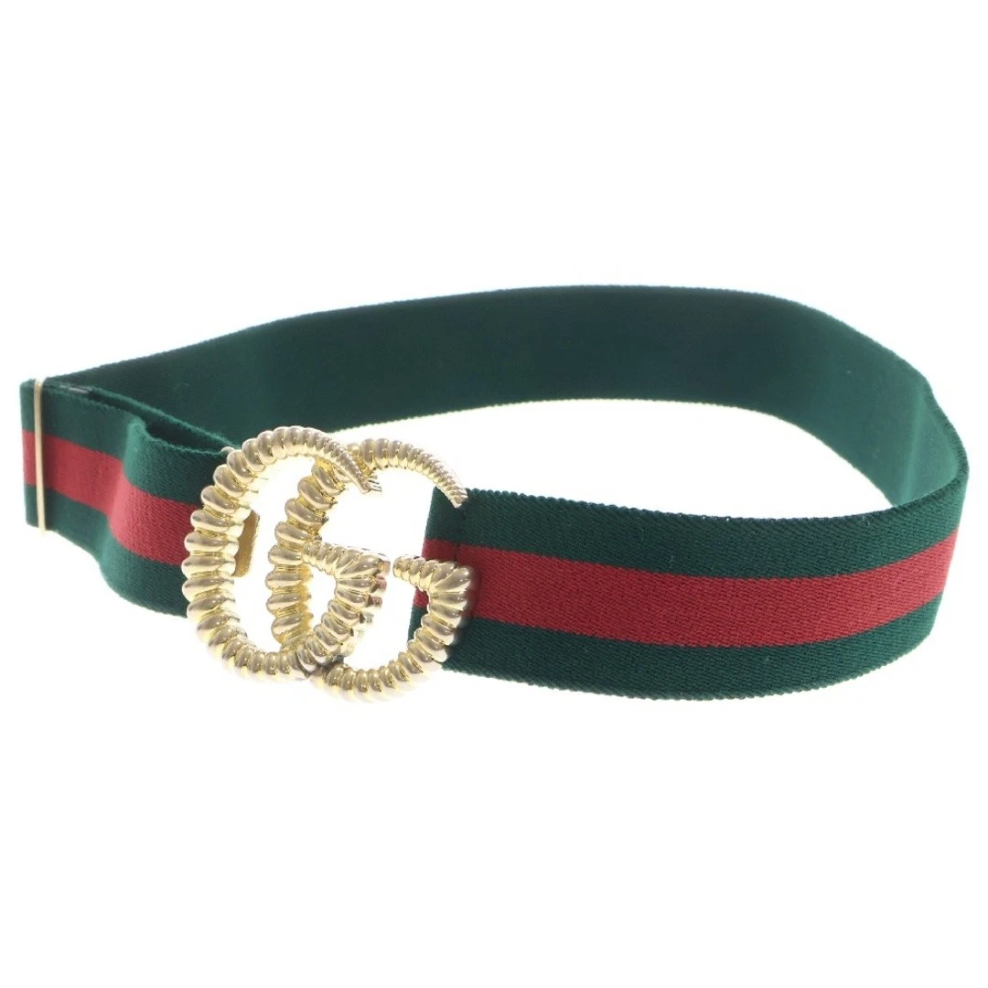 Gucci Sherry Line Ceinture GG Rouge x Vert GP 524101 ♯ 75 Occasion f67f1bd2ee497eab7
