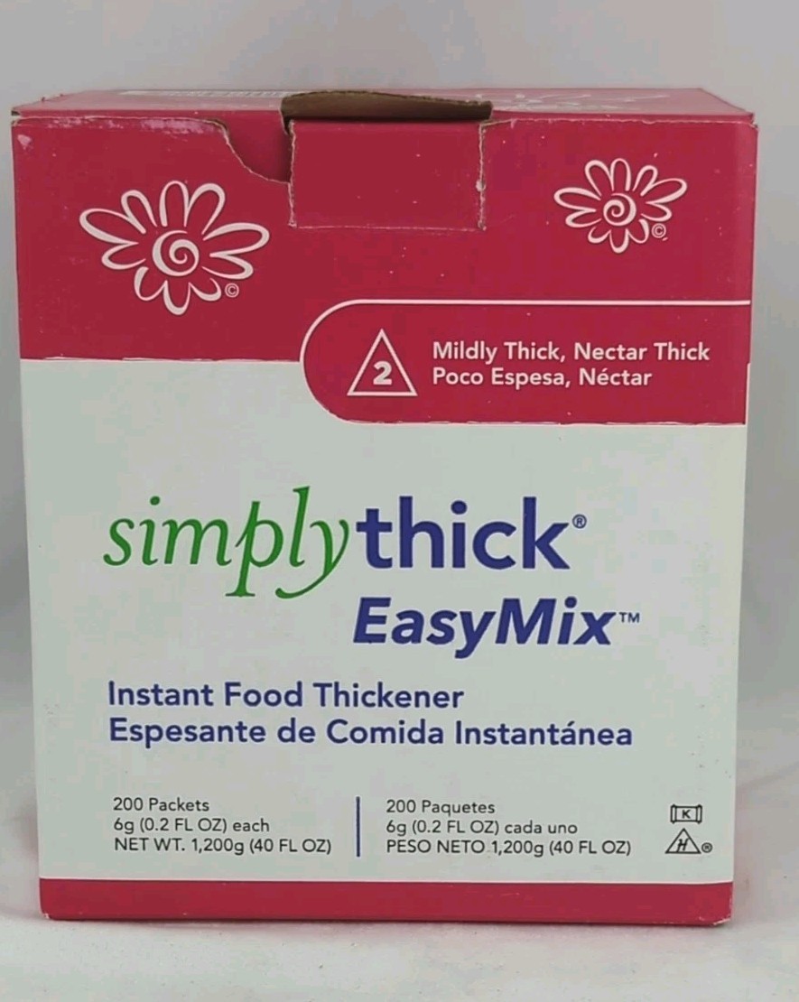 SimplyThick Easy Mix Food & Drink Thickener Unflavored 6 Gram Packet 200 Ct