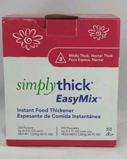 SimplyThick Easy Mix Food & Drink Thickener Unflavored 6 Gram Packet 200 Ct