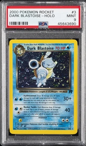 2000 POKEMON ROCKET #3 DARK BLASTOISE-HOLO PSA 9