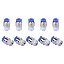 SNS SPOC1/4-N03 Straight Nickel-plated Brass Push to Connect Tube Fitting Mal...