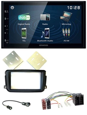 Kenwood 2DIN Bluetooth MP3 USB DAB Autoradio für Smart ForTwo 2010-2015 ISO - Bild 1 von 4