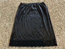 Vintage Vassarette Half Slip Plus Size 2X Black EUC