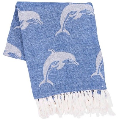 Chenille Sea Turtle Throw