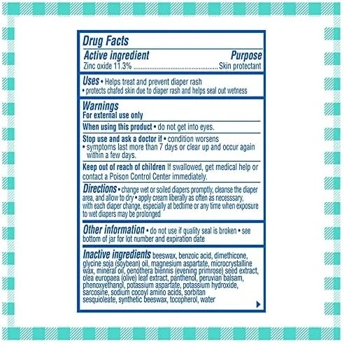 Crema de protección completa para erupción de pañales para bebés Balmex con óxido de zinc + bot calmante Foto 2 de 4