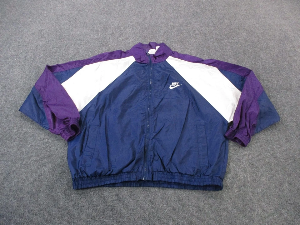 Jaqueta Nike masculina vintage XL náilon leve golfe logotipo atlético pista chuva retrô - Imagem 2 de 4