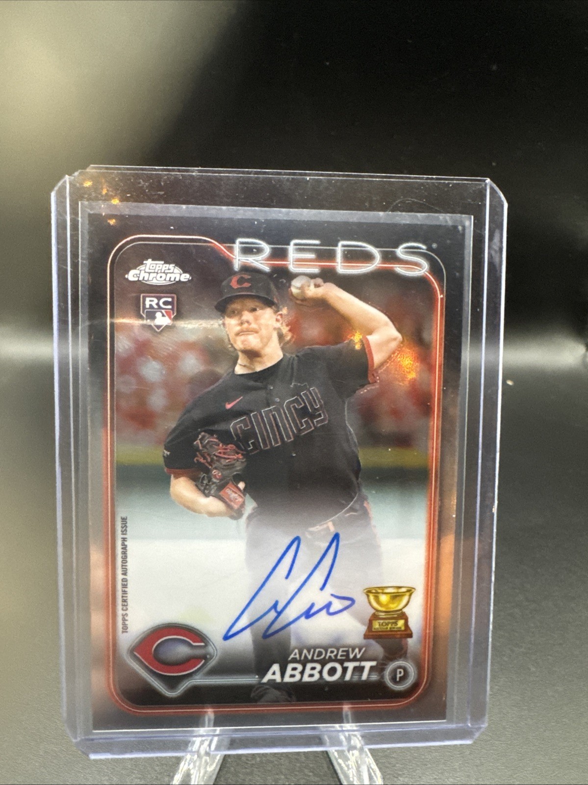 2024 Topps Chrome - Rookie Autographs Andrew Abbott #RA-AA (AU, RC)