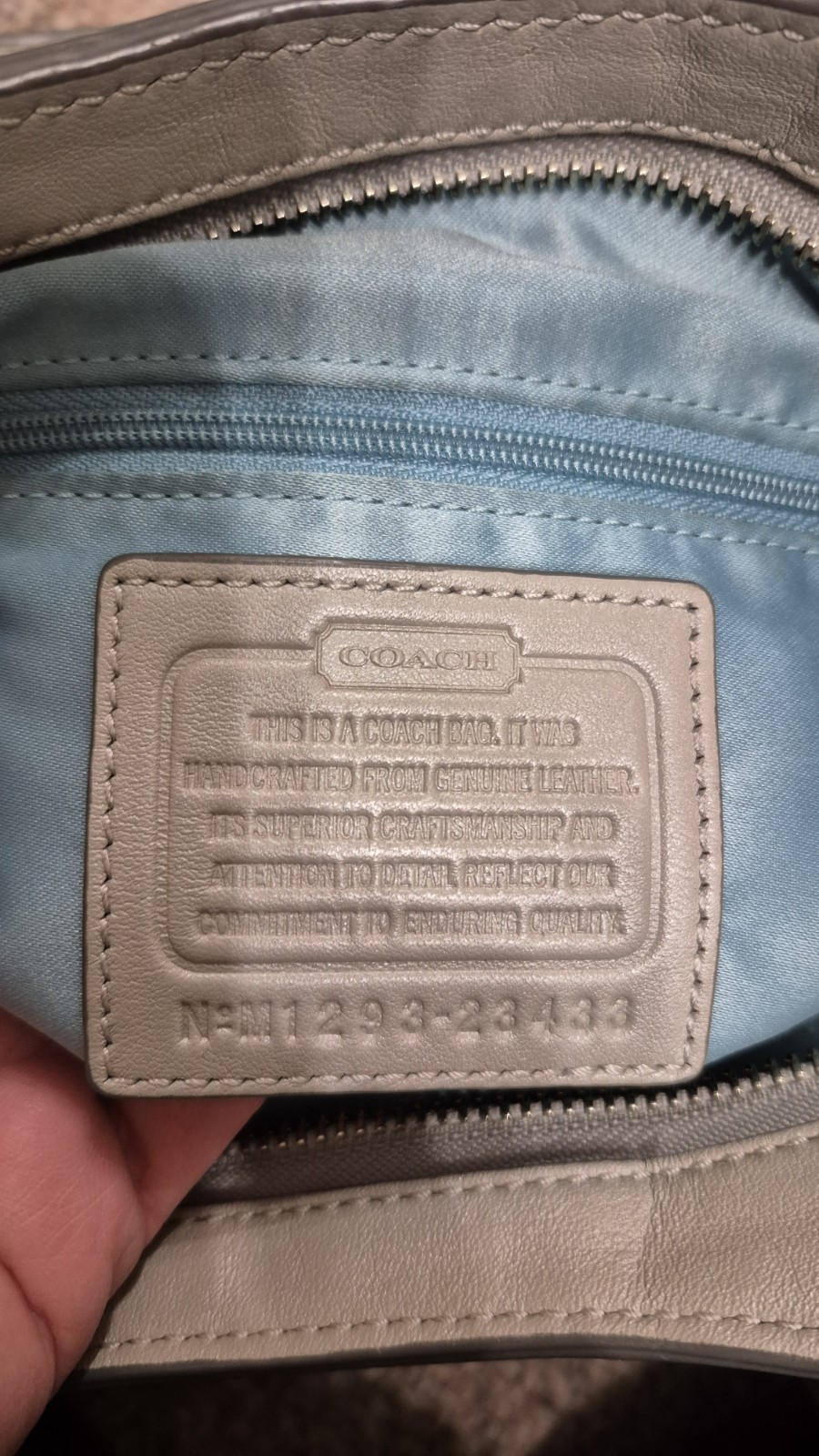 Coach Madison Pinnacle Python Embossed Gray/Silve… - image 10