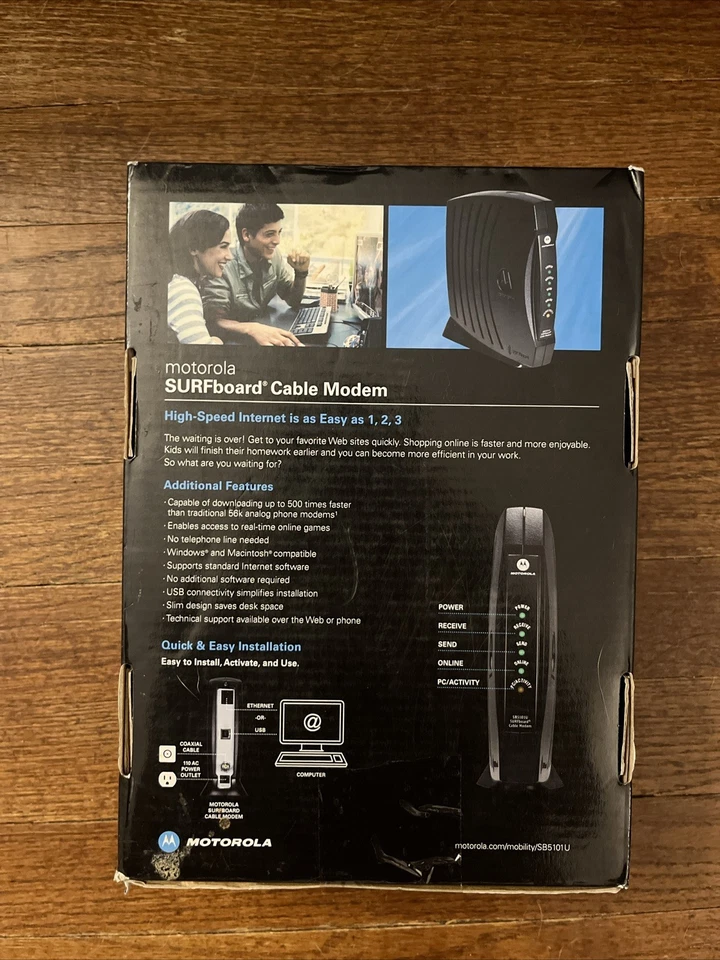 New SB5101U Motorola SURFboard Cable Modem High Speed Internet - Image 2 of 4