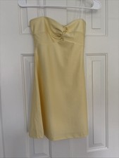 Windsor Twist And Turn Yellow Strapless Dress NWT Size XS