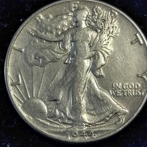 1944 Walking Liberty Silver Half Dollar - AU Condition -90% Silver -No Mint Mark