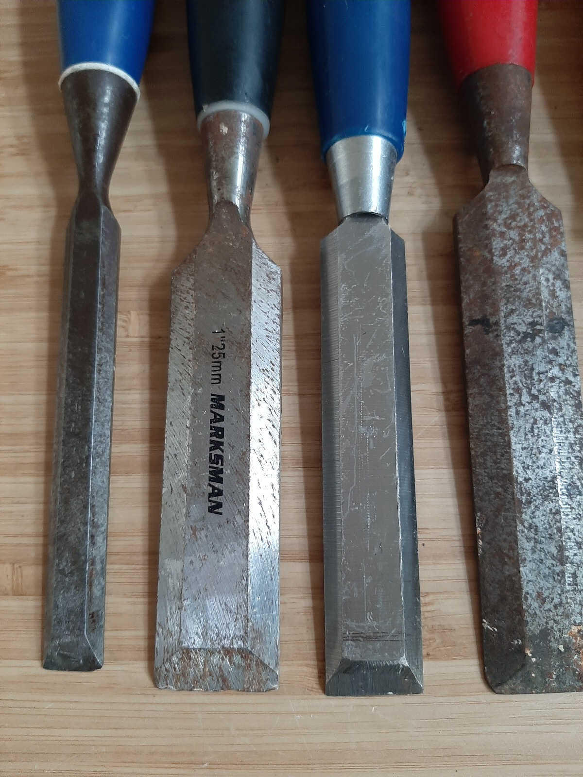 5 x vintage wood chisels eBay