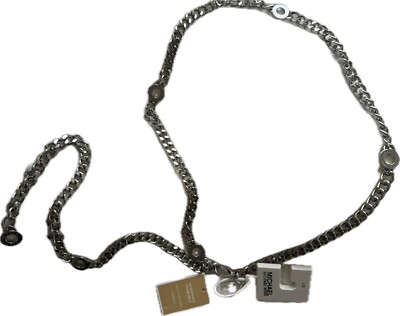 NWT Michael Kors Adjustable Chain Belt Michael Kors Swag Chain Leather Belt | Neiman Marcus main image 4