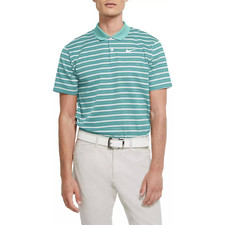 Nike Dri Fit Mens Victory Golf Polo Shirt Blue White Striped Standard Fit XL New