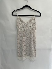 Windsor Size S Ivory Linen Lace Sleeveless Dress Size S