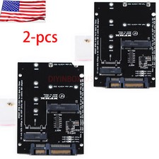 2-pcs 2 In 1 M.2 NGFF/Msata SSD to SATA III 3.0 Adapter Converter Card 2242 2260