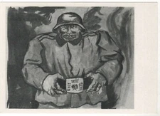 1962 Political satire massacre WWII ART Renato Guttuso OLD Russian Postcard