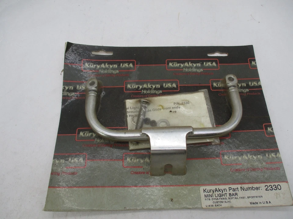 Mini barra de luz cromada Dyna Softail Sportster 2330 Kuryakyn NOS Harley Davidson Foto 2 de 3