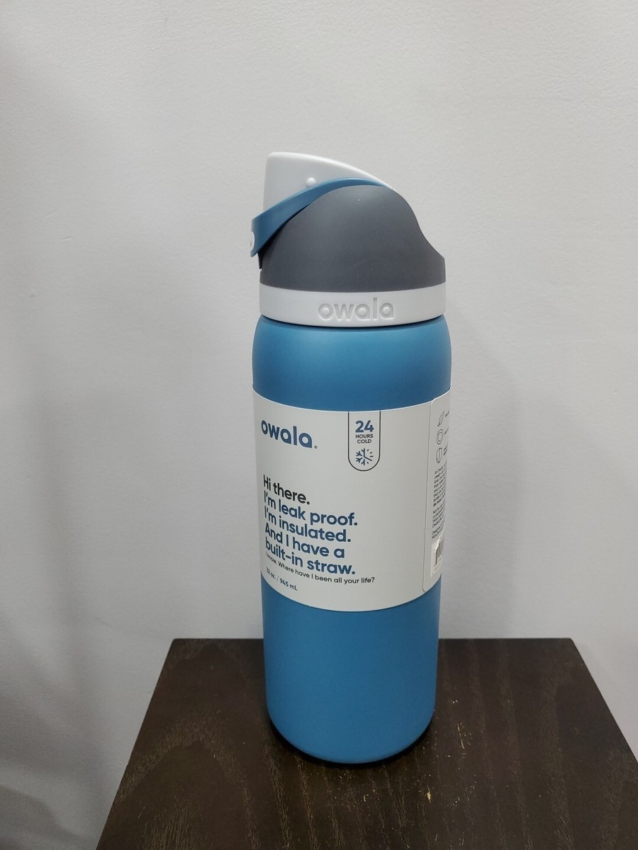 Owala FreeSip Stainless Steel Water Bottle / 32oz / Color: Blue