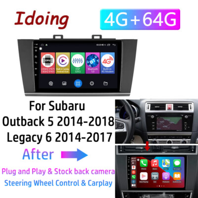 For Subaru Outback Legacy 14-18 Apple CarPlay Auto Car Radio Navi GPS Android 12