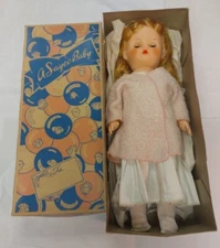 Antique A Sayco Baby Doll 17" Rubber Face/Body Original Box Never Used Beautiful