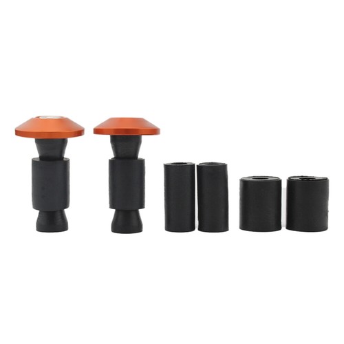 2pcs Orange Dirt Bike 7/8'' 22MM Handle Bar End Handlebar Grips Cap Plugs Slider - Picture 3 of 13