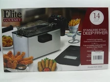Elite Gourmet 14 Cup Stainless Steel Deep Fryer #EDF-3500 Box