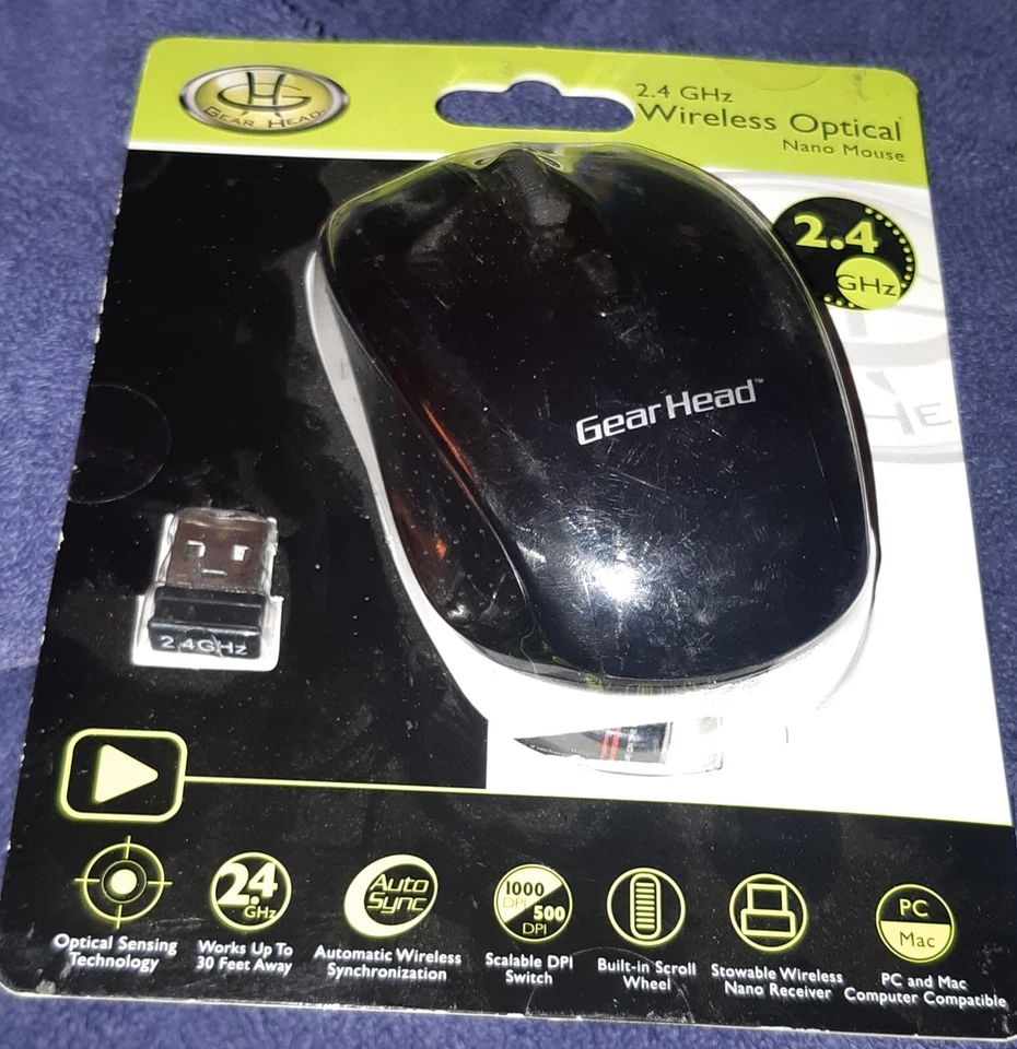 Gear Head 2.4 GHz Wireless Nano Computer Mouse Optical - Image 2 of 3