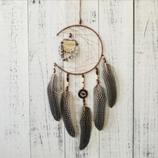 Half Moon Design Dreamcatcher Home Garden MLND-12 Decoration Handmade US Seller