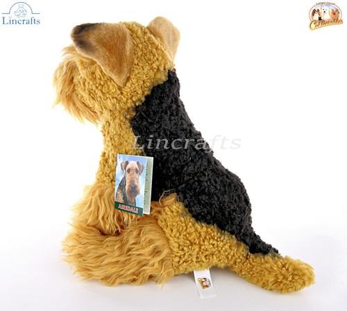Airedale Terrier Plüschtier Hund Teddy treue Freunde 25 cm Welpe Liebhaber Geschenk - Bild 11 von 13