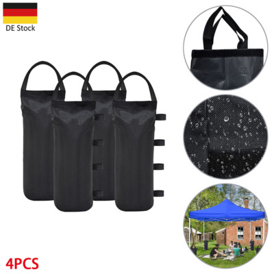 4x Pavillon Sandsäcke 50x20 Cm - 800D Oxford Stoff Gewichte Für Festzelt & Camping