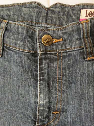 LEE Girl's Bootcut Adjustable Waist Medium Wash Blue Denim Jeans Size: 14 reg. - Picture 4 of 12