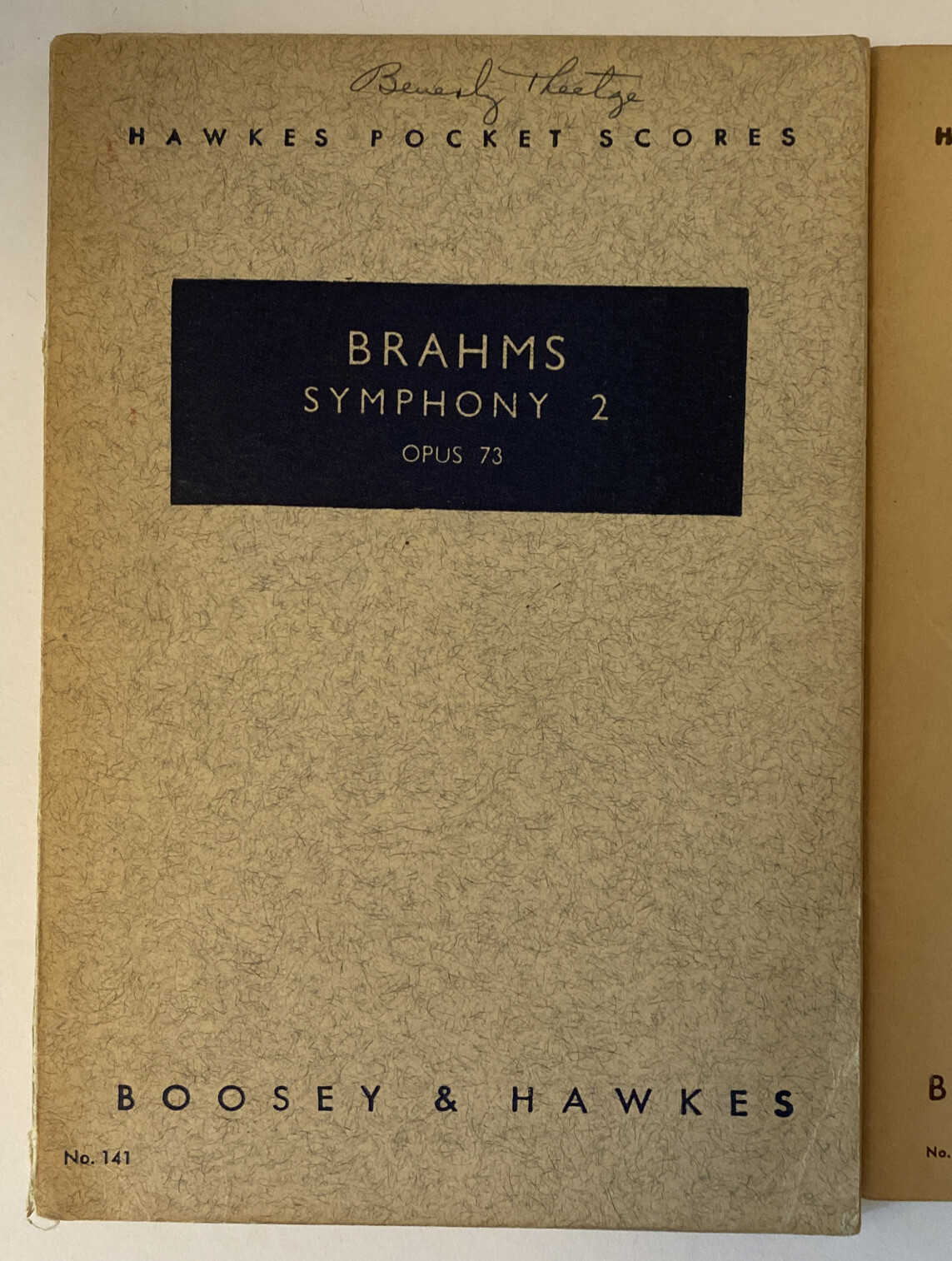 Hawkes Pocket Scores, Lot Of 3, Mozart, Brahms, Beethoven, Vintage