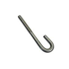 Marine 1/4" x 2.40" J Bolt Spring Hook J-Bolt J Hook T316 Stainless Steel 4 Pcs