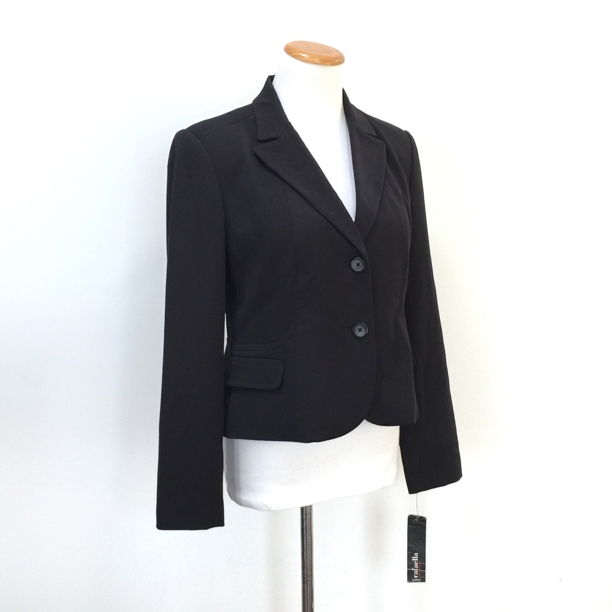 Blazer Noir Rafaella Stretch - Taille 10 - Doubleweave Avec Doublure - Neuf Avec étiquettes
